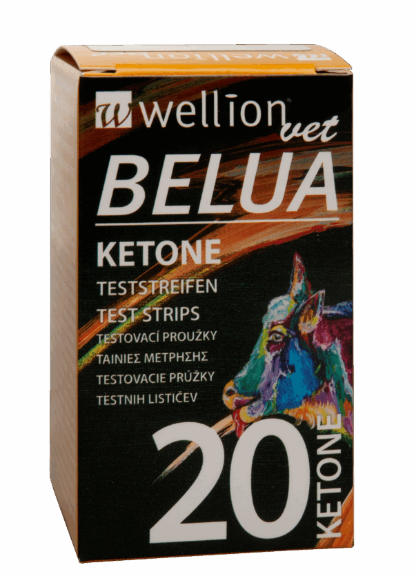 WellionVet BELUA ketonové testovací proužky pro krávy