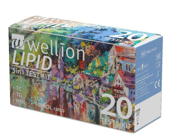 Testovací proužky Wellion LIPID 5in1 TEST KIT - 20ks